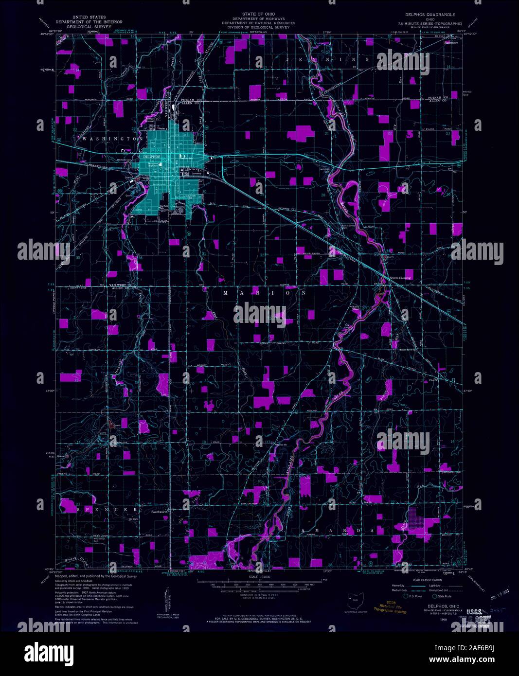 Map of delphos ohio hires stock photography and images Alamy