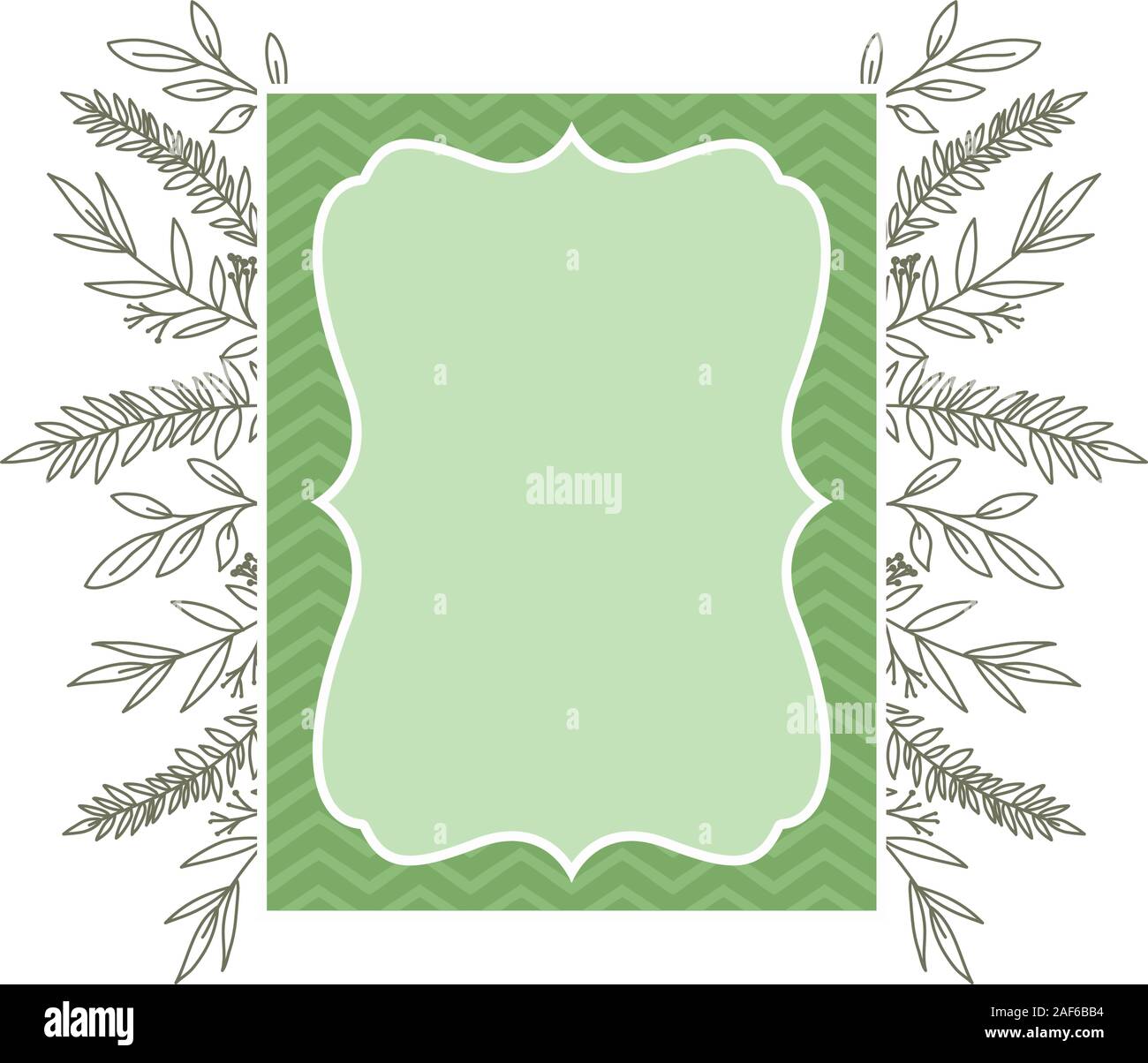 Isolated leaves frame vector design Stock Vector Image & Art - Alamy