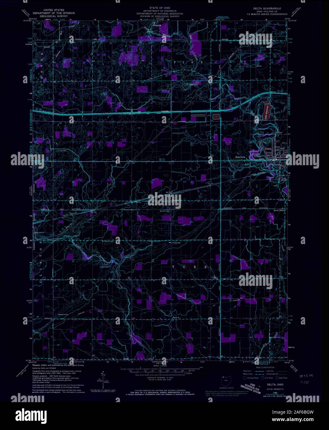 Map of delta ohio hires stock photography and images Alamy