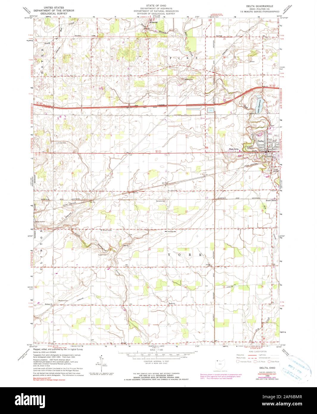 Map of delta ohio hires stock photography and images Alamy