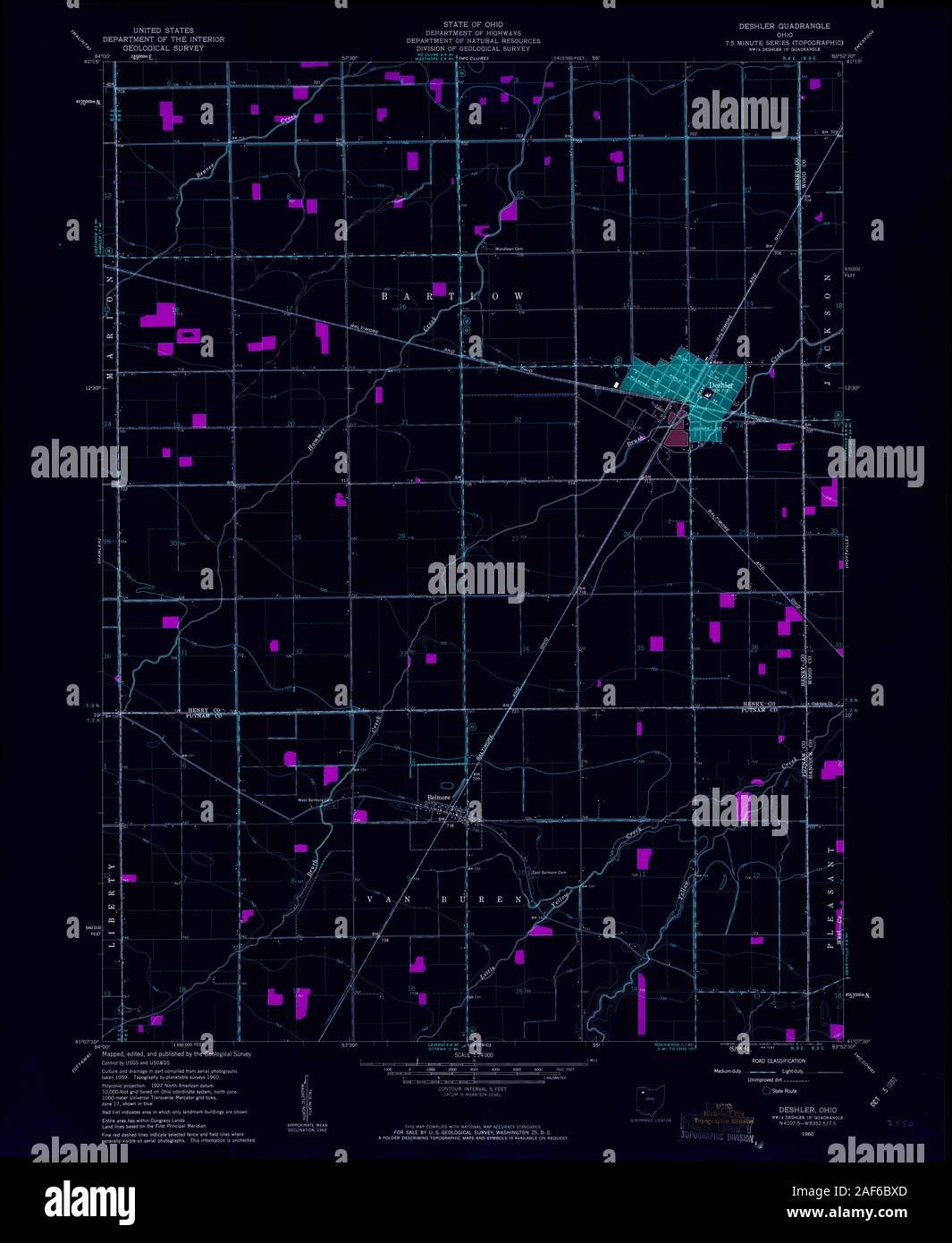 Map of deshler hires stock photography and images Alamy