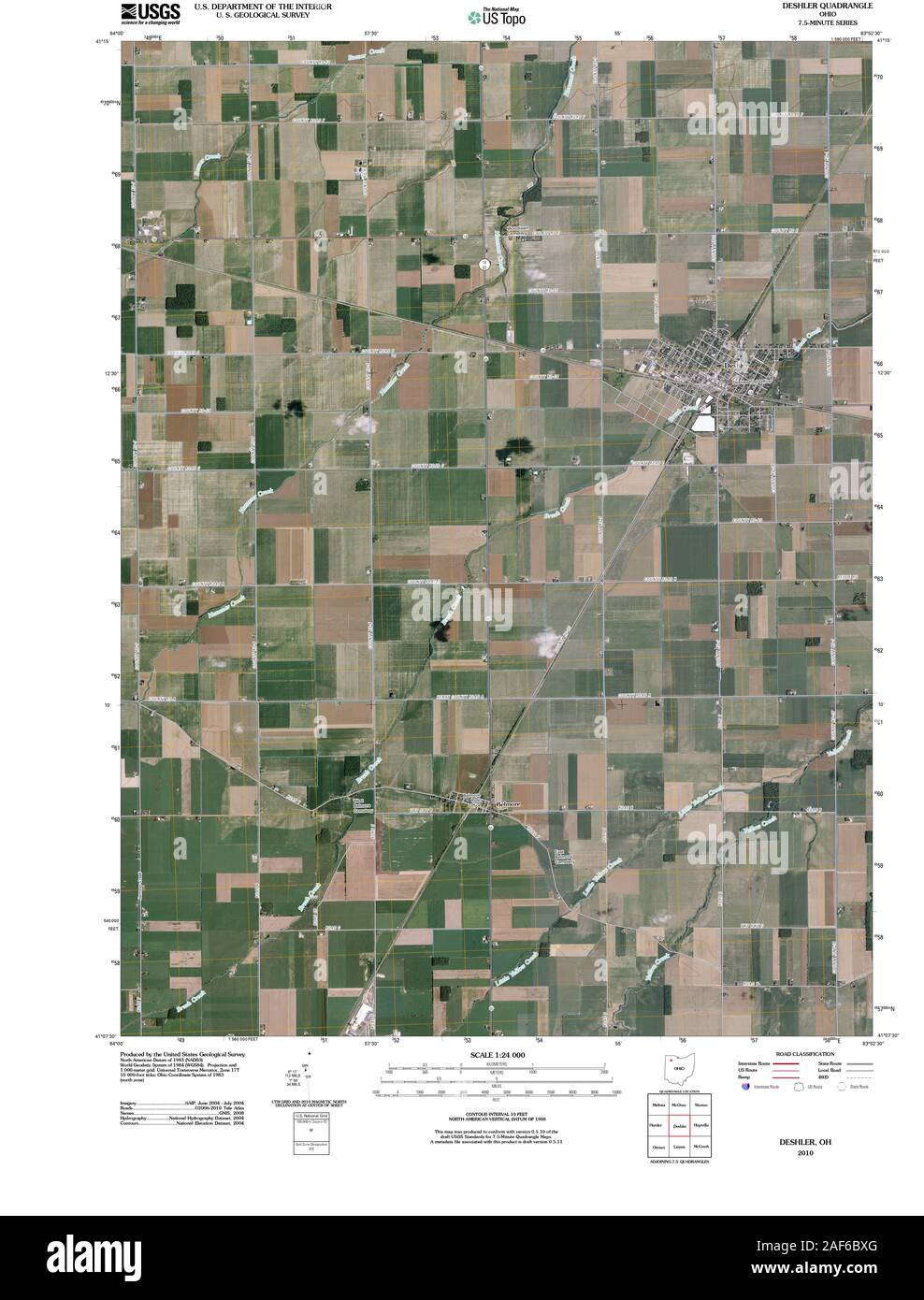 Map of deshler ohio Cut Out Stock Images & Pictures Alamy