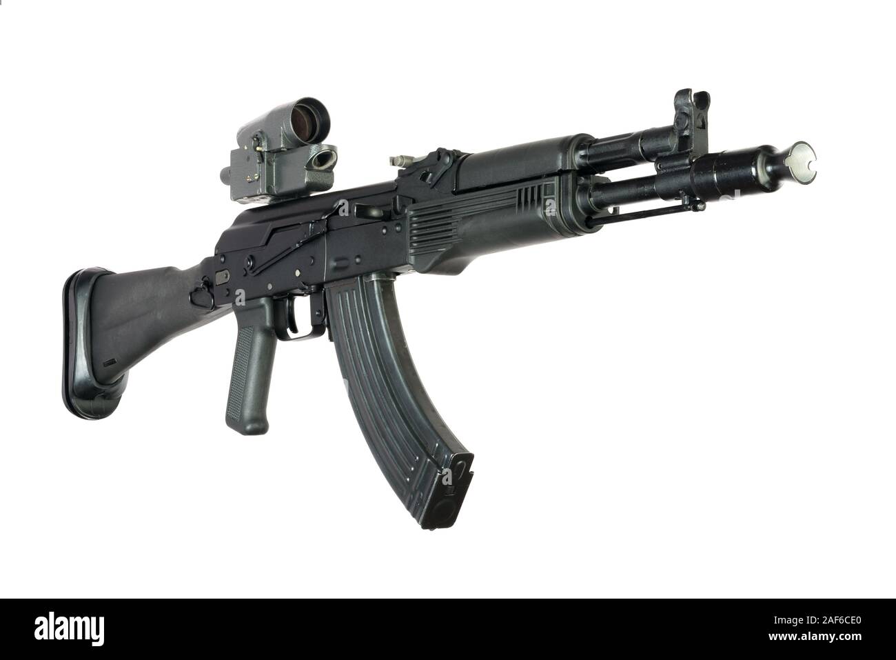 SaigaM (Ak47 mode) with strap isolated Stock Photo Alamy