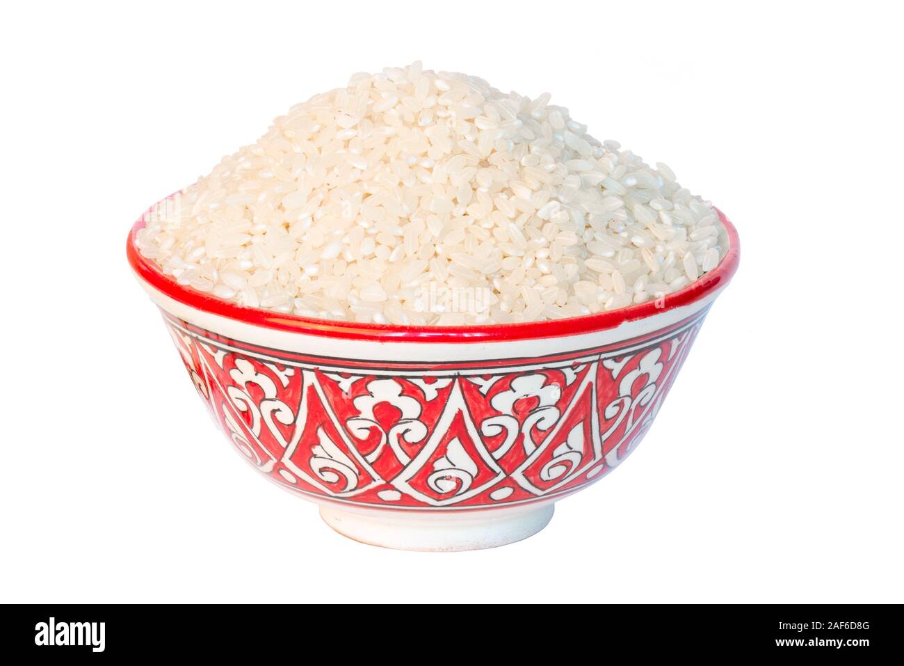 White Rice bowl isolated white background closup Stock Photo Alamy