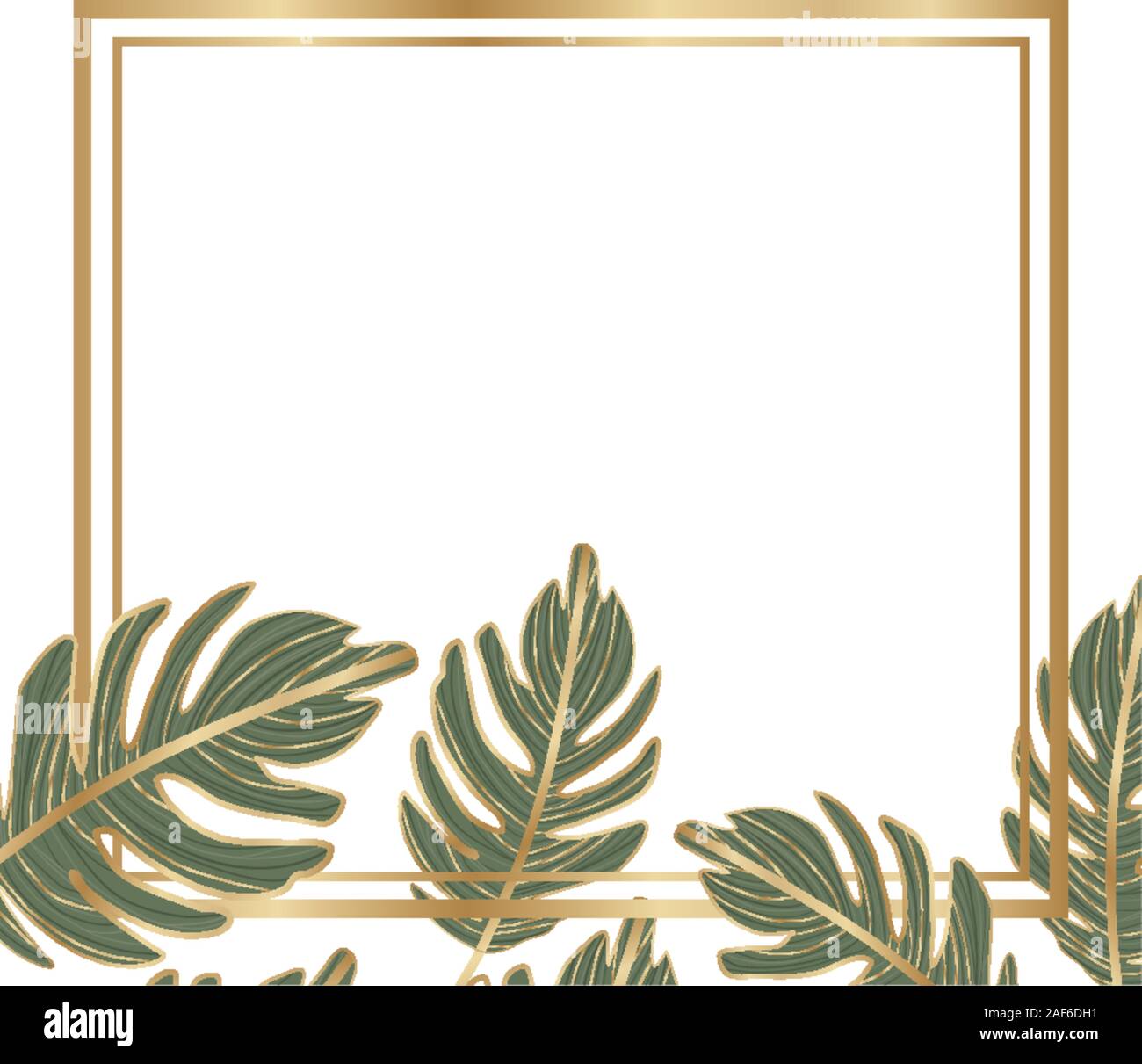 Isolated tropical green leaves vector design Stock Vector Image & Art ...