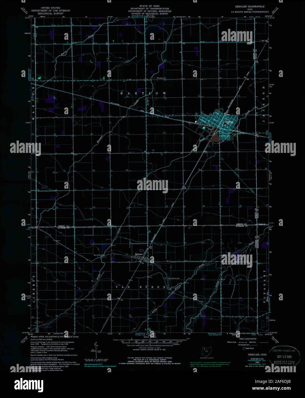 Deshler ohio map hires stock photography and images Alamy