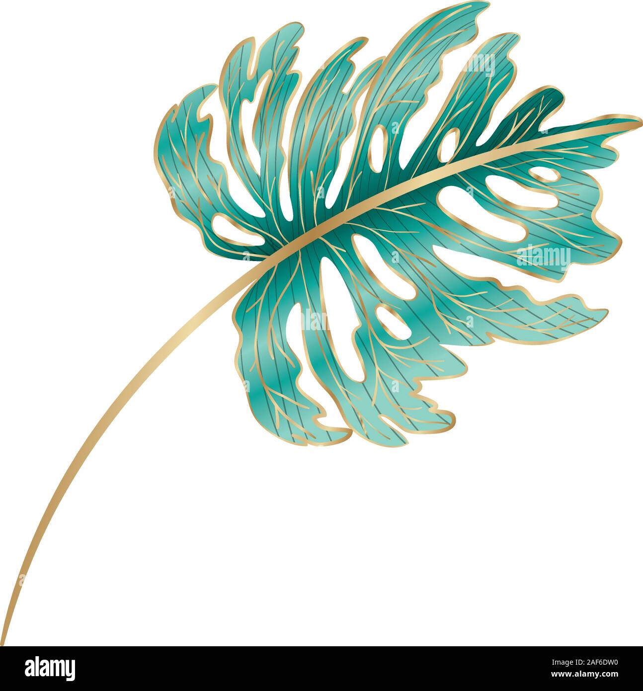 Isolated tropical green leaf vector design Stock Vector Image & Art - Alamy