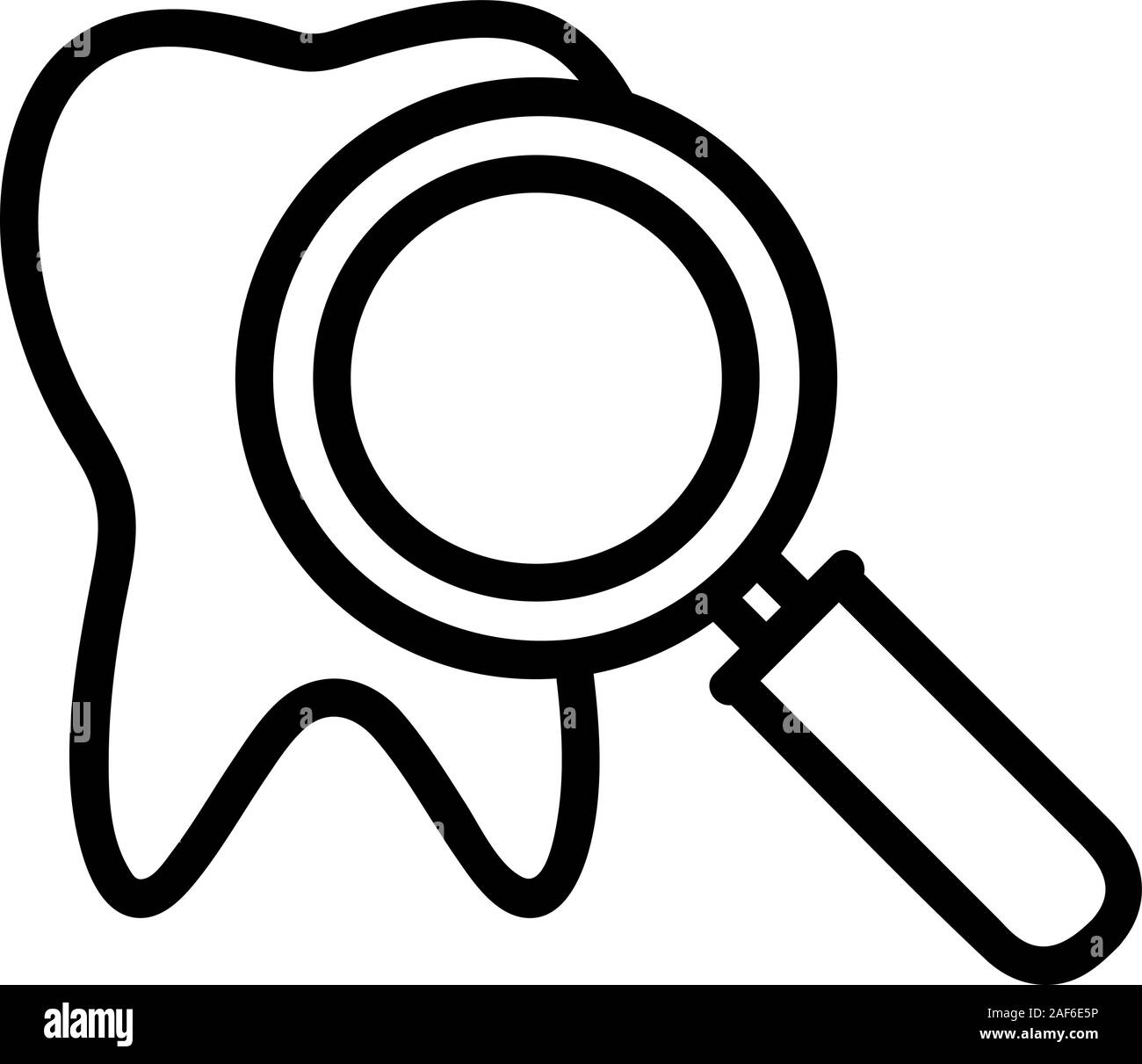 Protect the tooth icon vector. Isolated contour symbol illustration Stock Vector