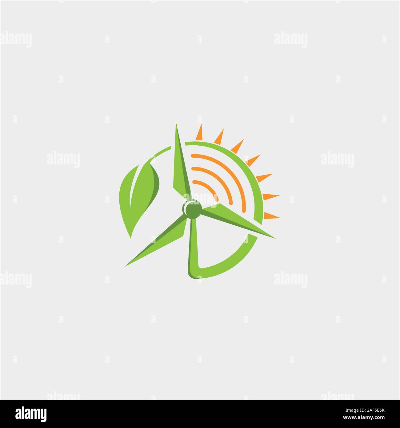 Green Energy Logo Design Template Stock Vector