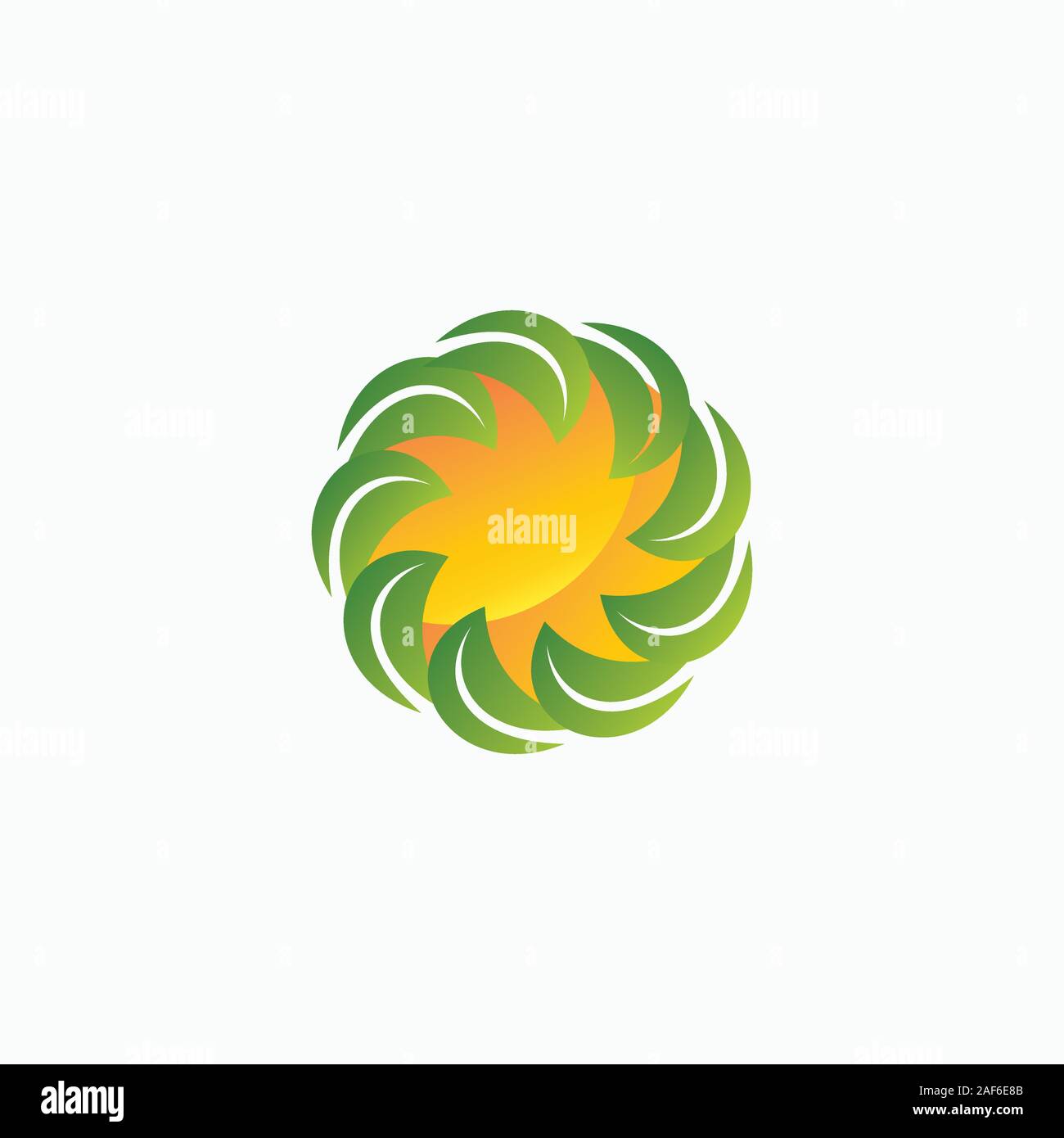 Green Energy Logo Design Template Stock Vector