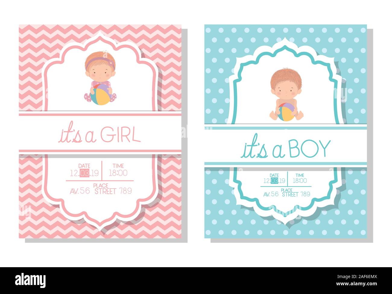 Boy and girl on sale baby shower invitations