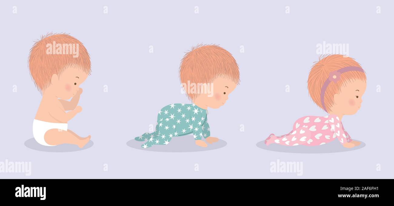Set of cute babies vector design Stock Vector Image & Art - Alamy