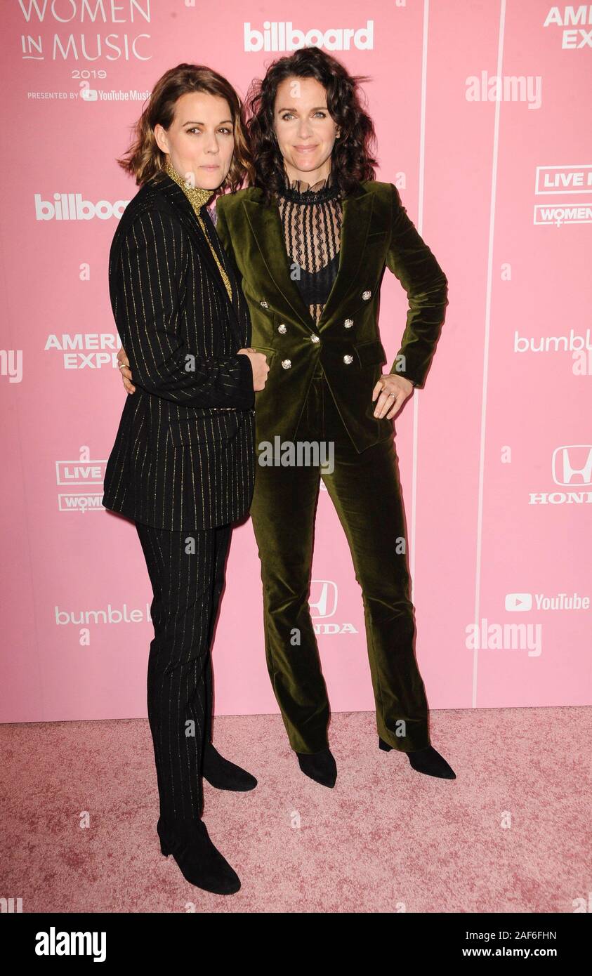 Los Angeles, CA. 12th Dec, 2019. Brandi Carlile, Catherine Shepherd at  arrivals for 2019 Billboard Women
