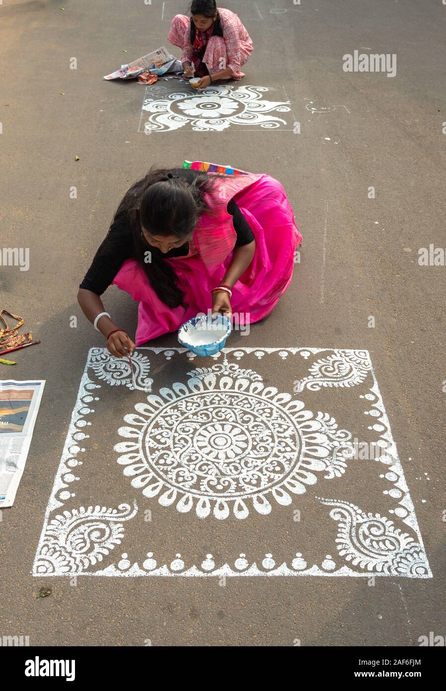 Rangoli competition hi-res stock photography and images - Alamy