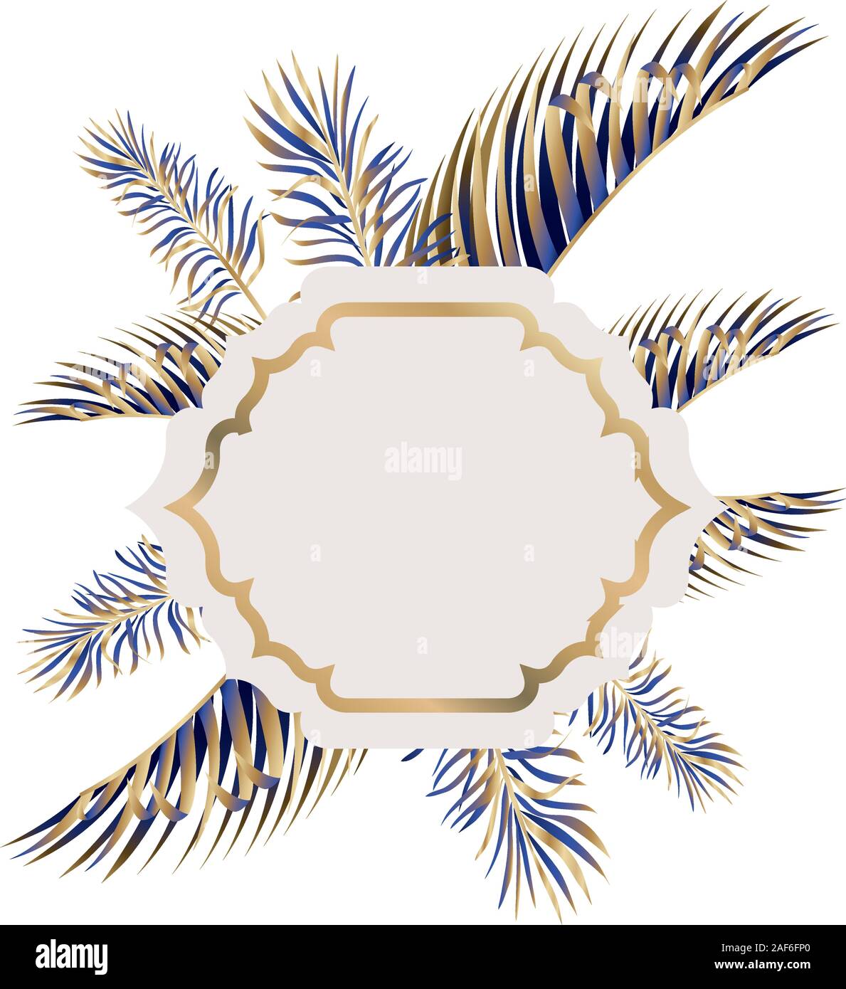 Isolated tropical blue leaves vector design Stock Vector Image & Art ...