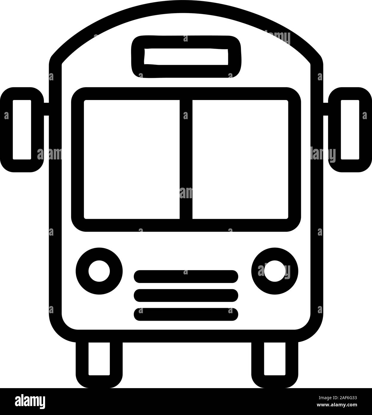 School bus icon vector. Isolated contour symbol illustration Stock Vector