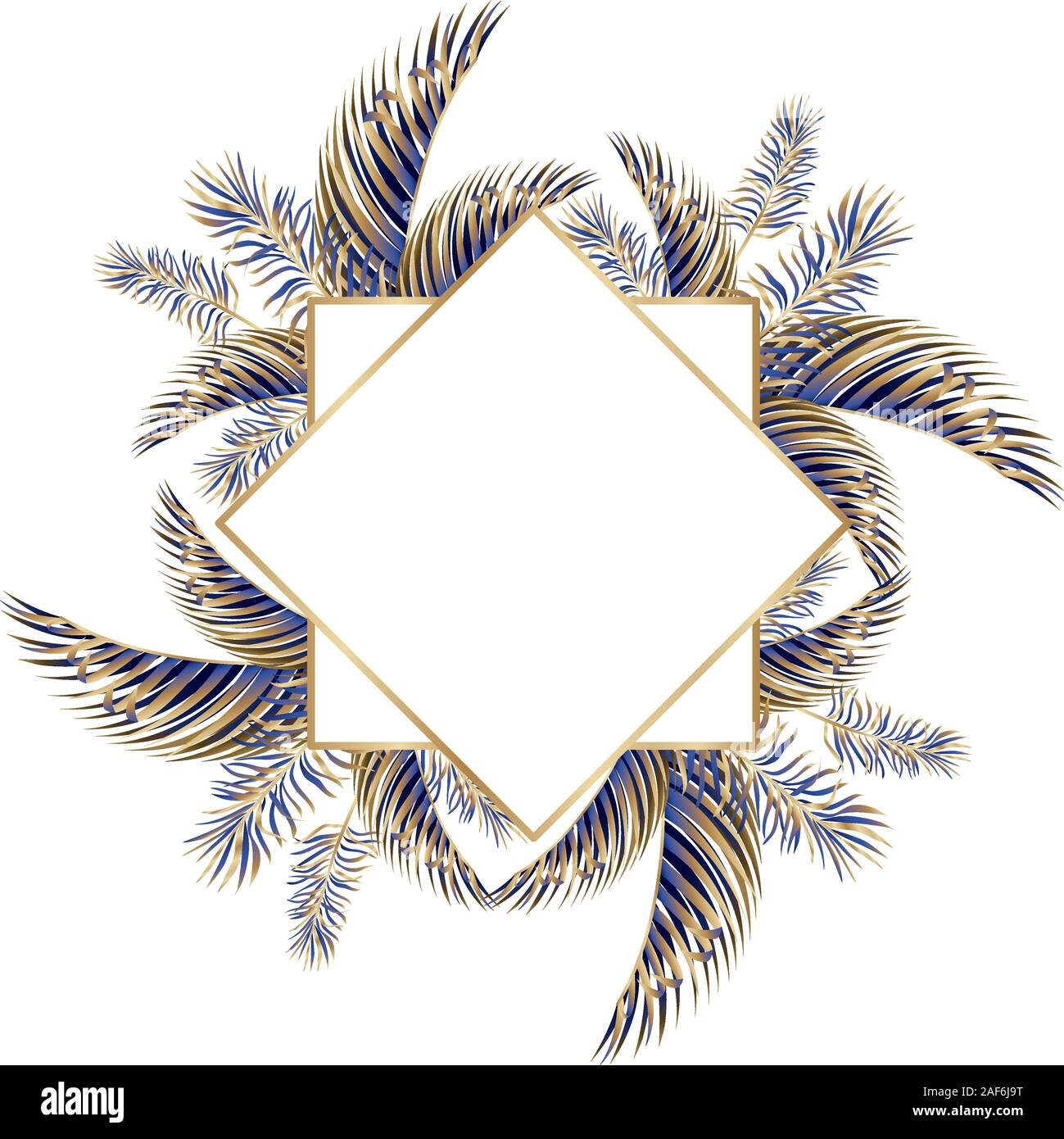 Isolated tropical blue leaves vector design Stock Vector Image & Art ...