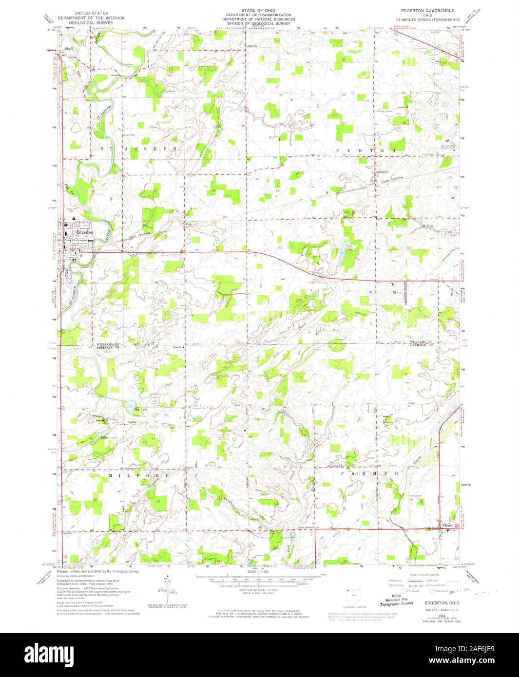 Edgerton ohio map hires stock photography and images Alamy