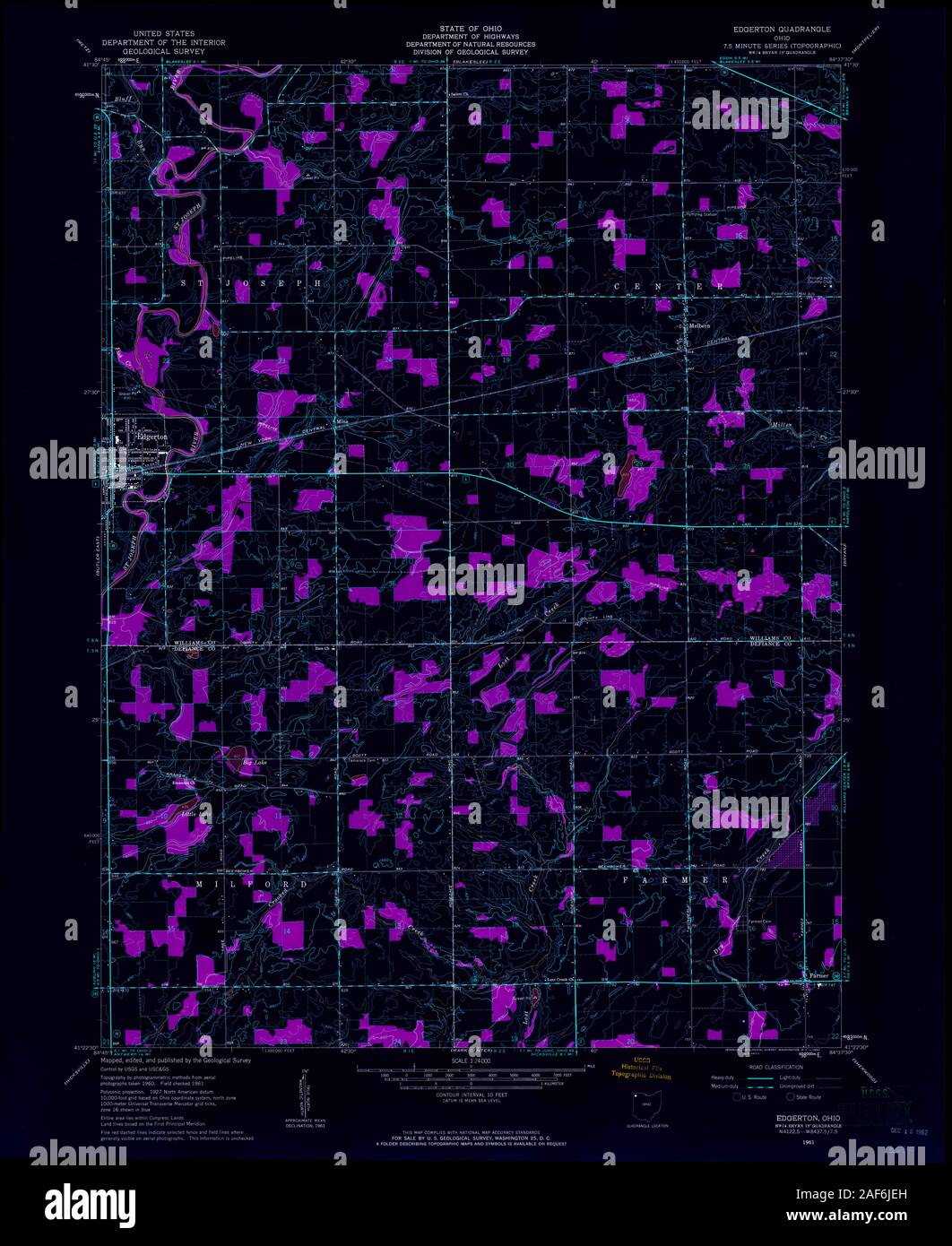 Edgerton ohio map hires stock photography and images Alamy
