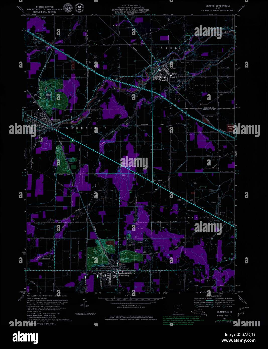 Map of elmore ohio hires stock photography and images Alamy