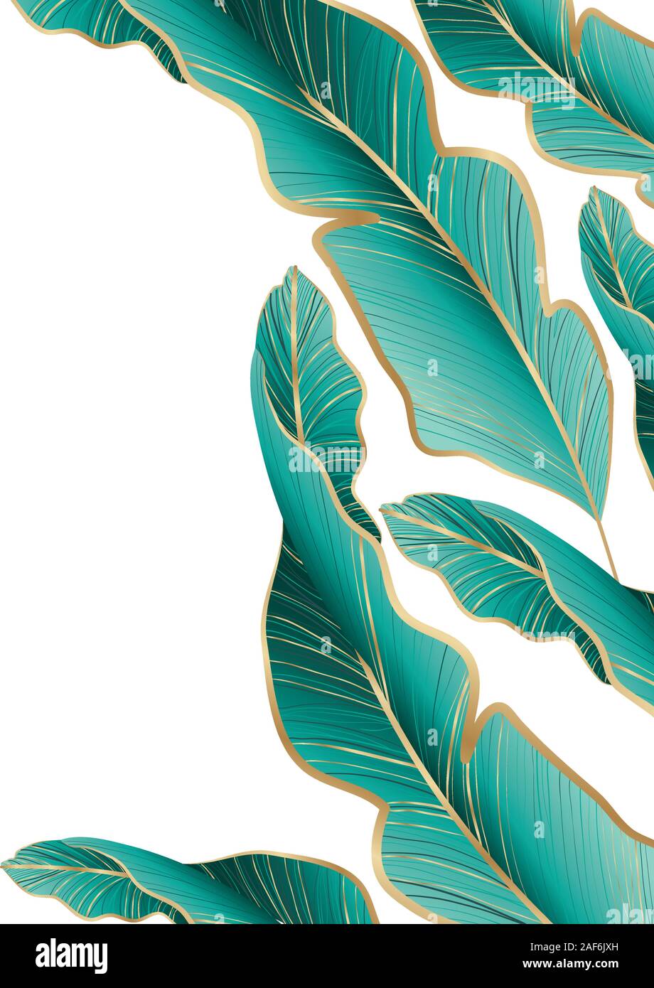 Isolated tropical green leaves vector design Stock Vector Image & Art ...