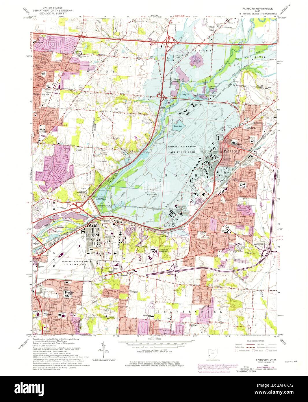 USGS Topographic Map of Fairborn