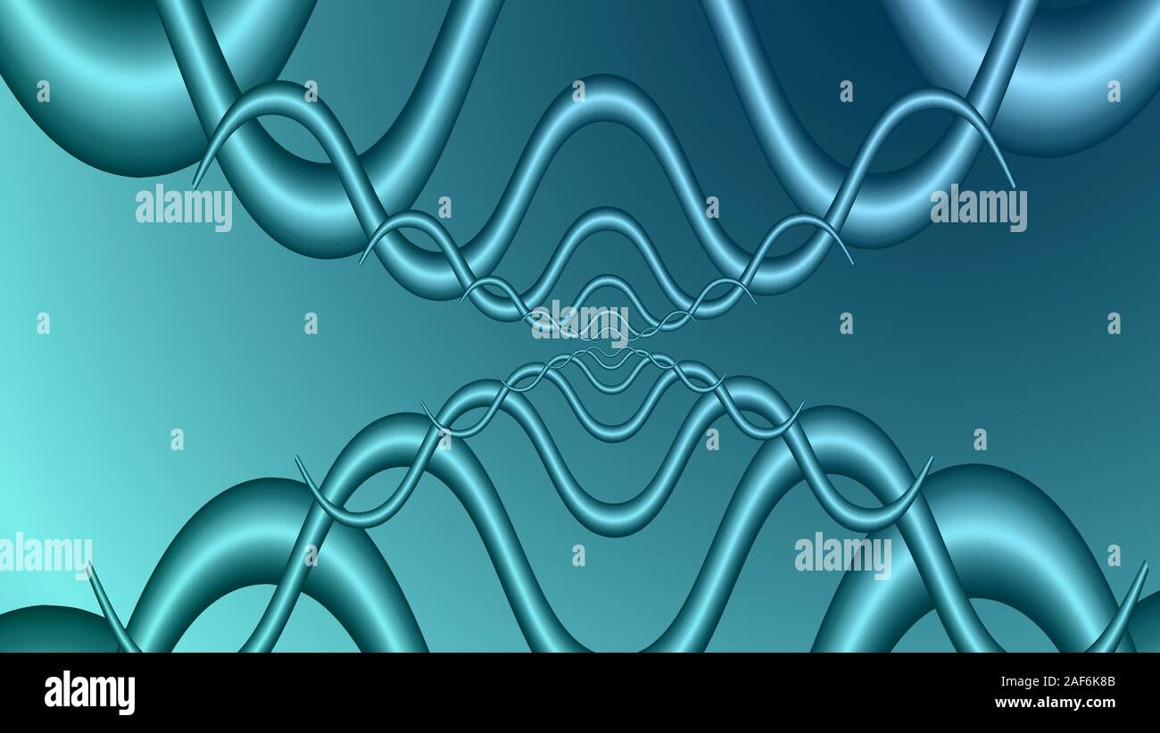 Abstract blue gradient lines background. Fabric waves vortex print. Modern graphic element. Geometric template. Textile pattern. Stock Vector