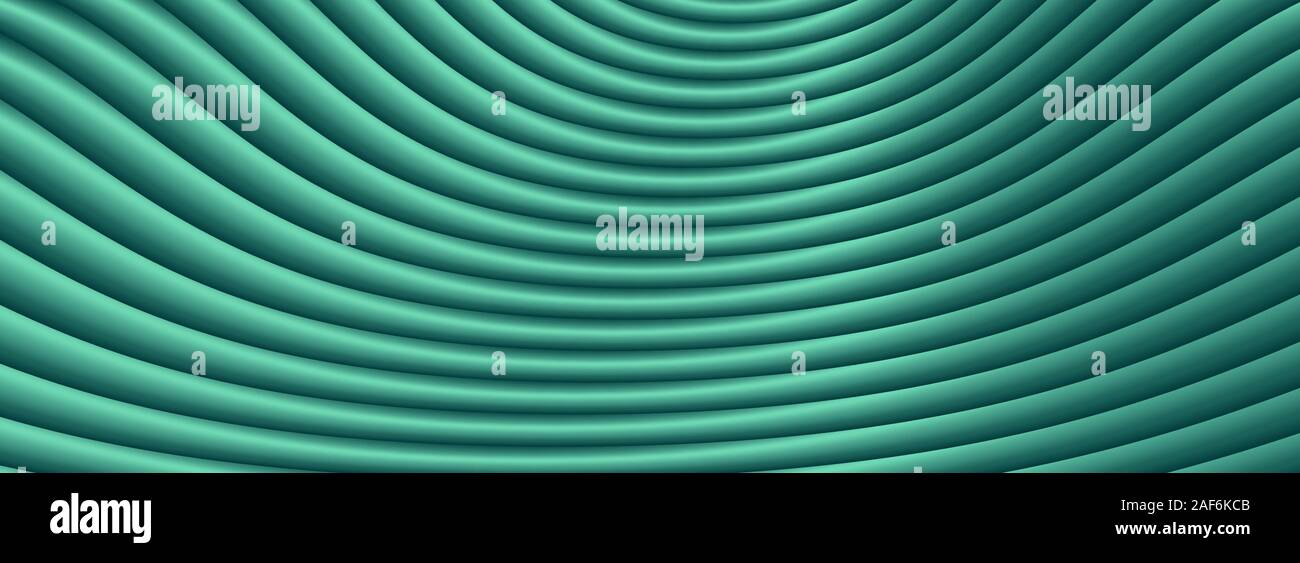 Turquoise abstract gradient zig zag background with lines. Fabric waves vortex print. Modern graphic texture. Geometric template. Textile pattern. Stock Vector