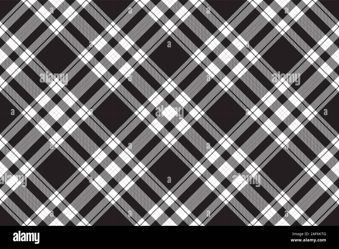 Black and white tartan, plaid pattern, checked towel, geometrical abstract plai...