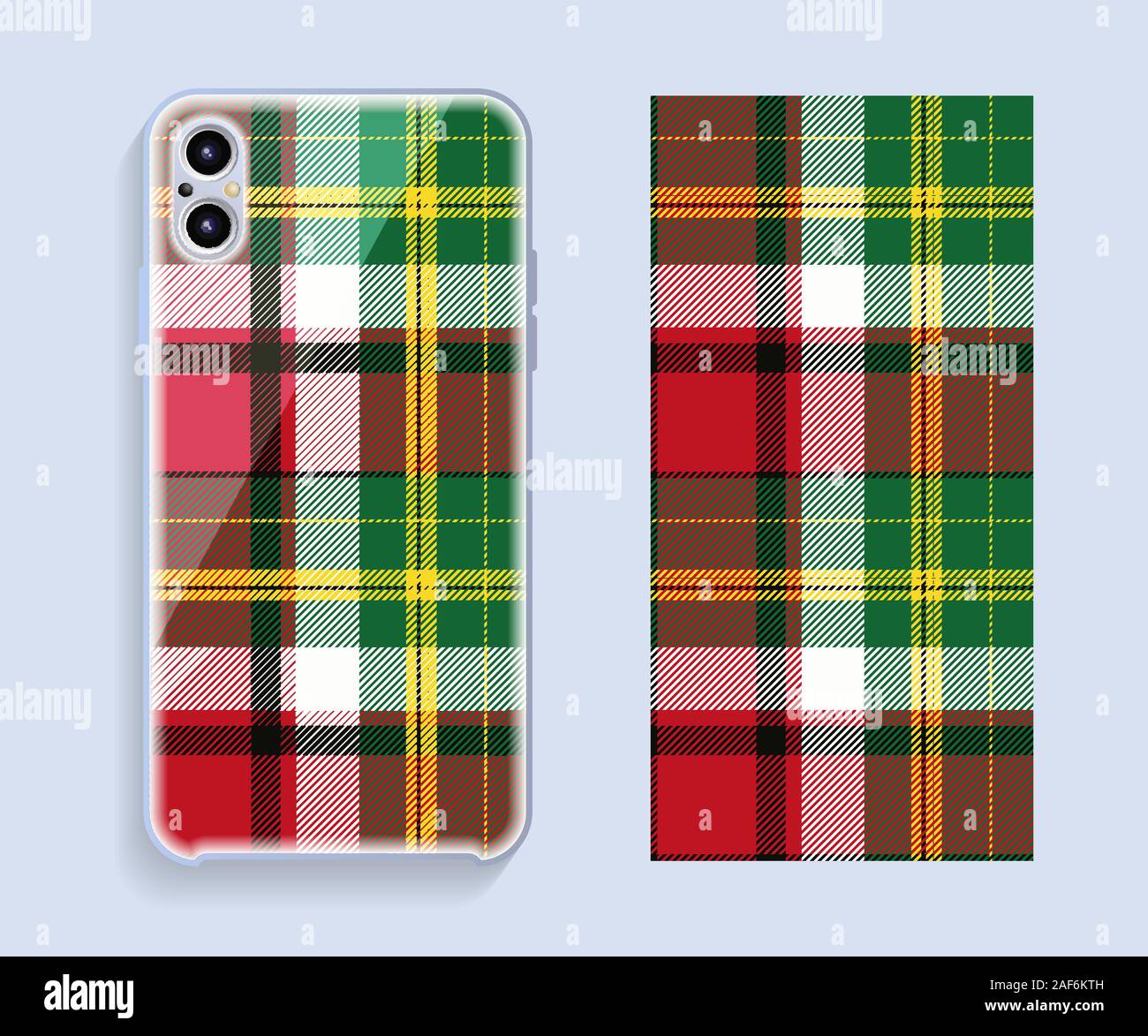 Mobile phone cover design. Template smartphone case vector pattern. Stock Vector