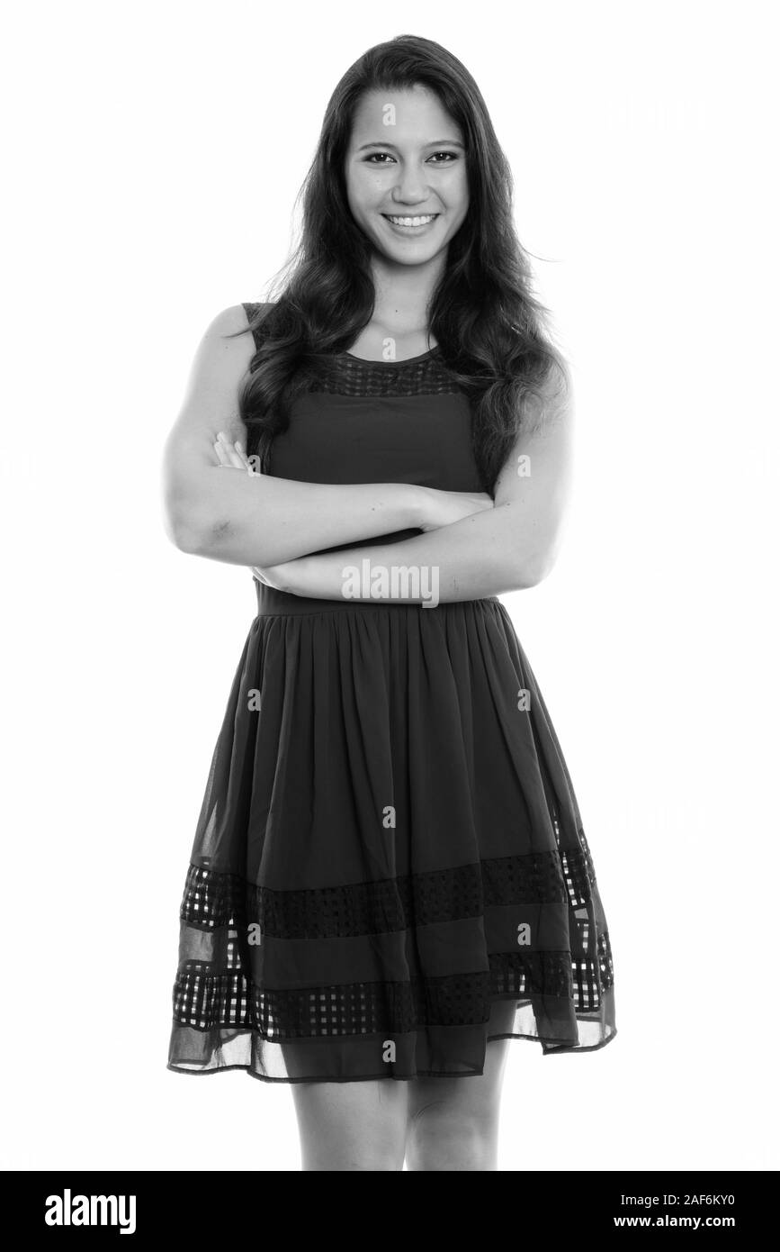 Young attractive smiling mixed race Black and White Stock Photos ...
