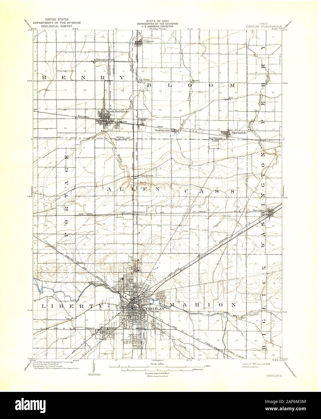 Map of findlay ohio hires stock photography and images Alamy