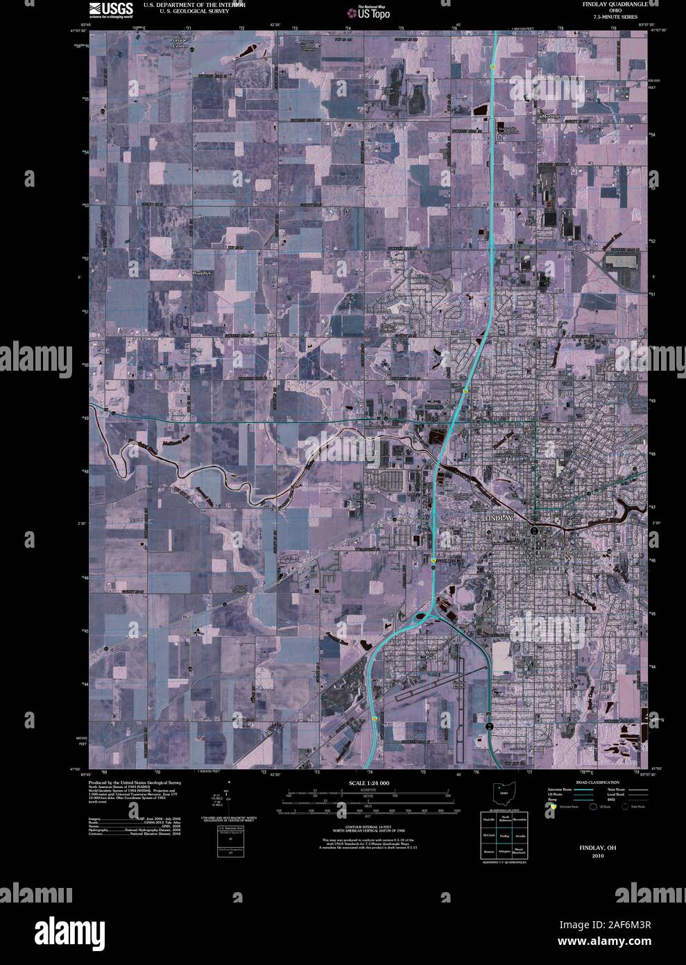 Map of findlay ohio hires stock photography and images Alamy
