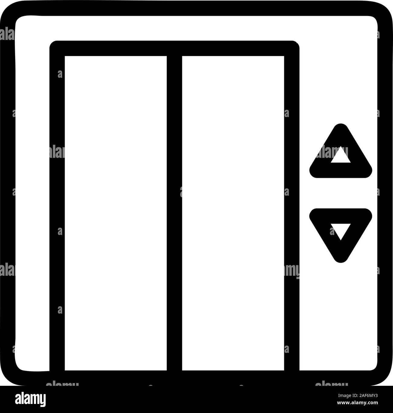 Elevator door icon vector. Isolated contour symbol illustration Stock