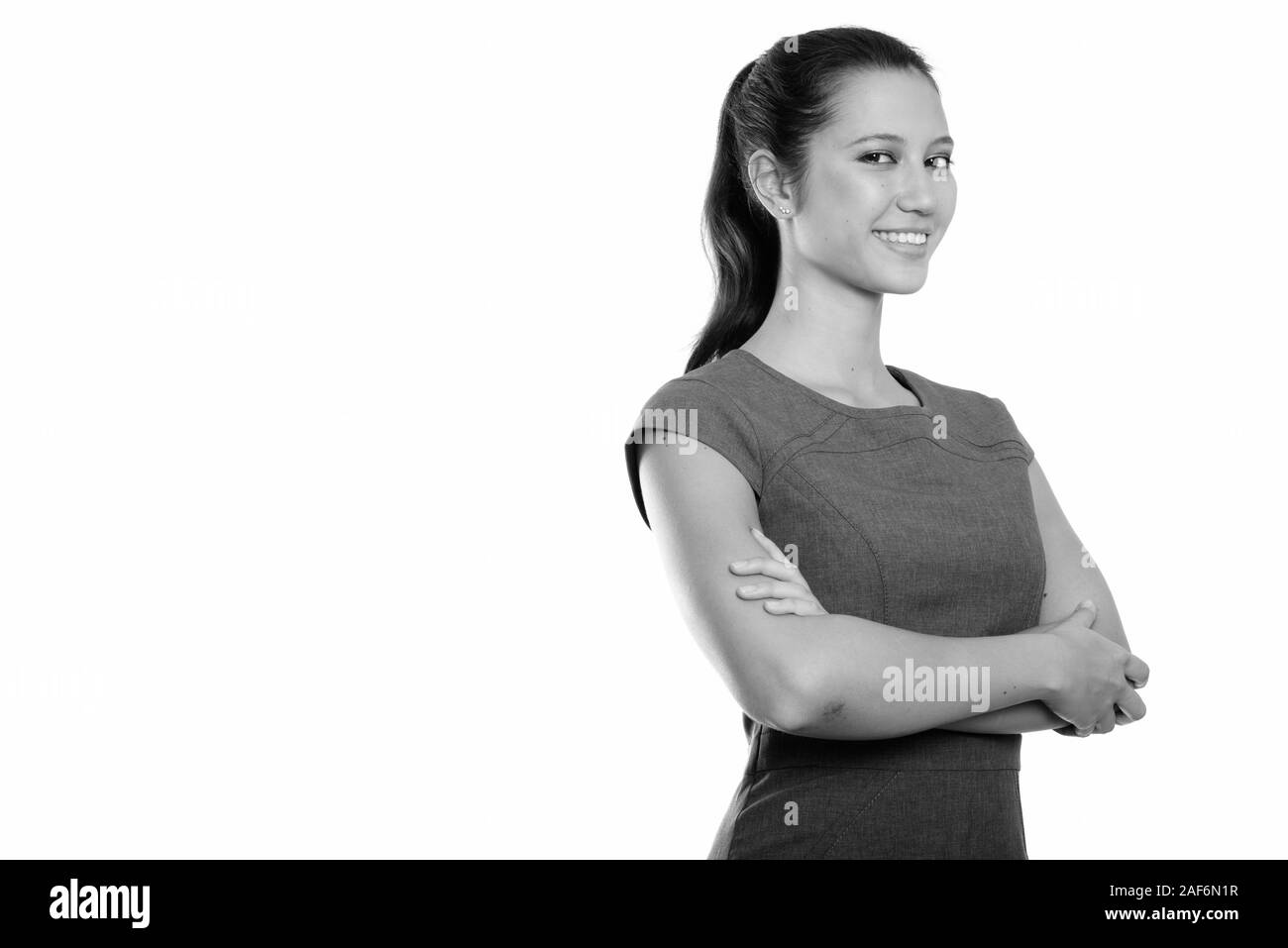 Young attractive smiling mixed race Black and White Stock Photos ...