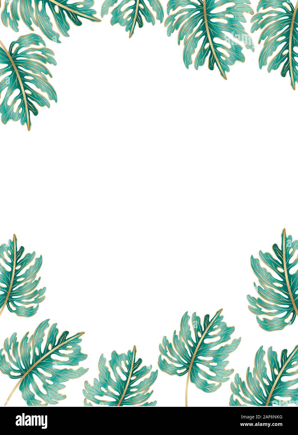 Isolated tropical green leaves vector design Stock Vector Image & Art ...