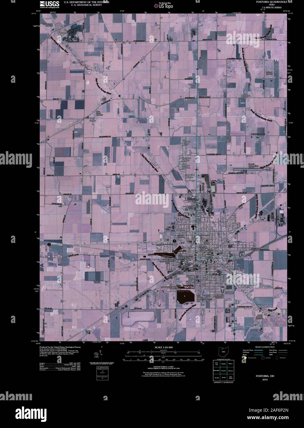 Map of fostoria ohio hires stock photography and images Alamy