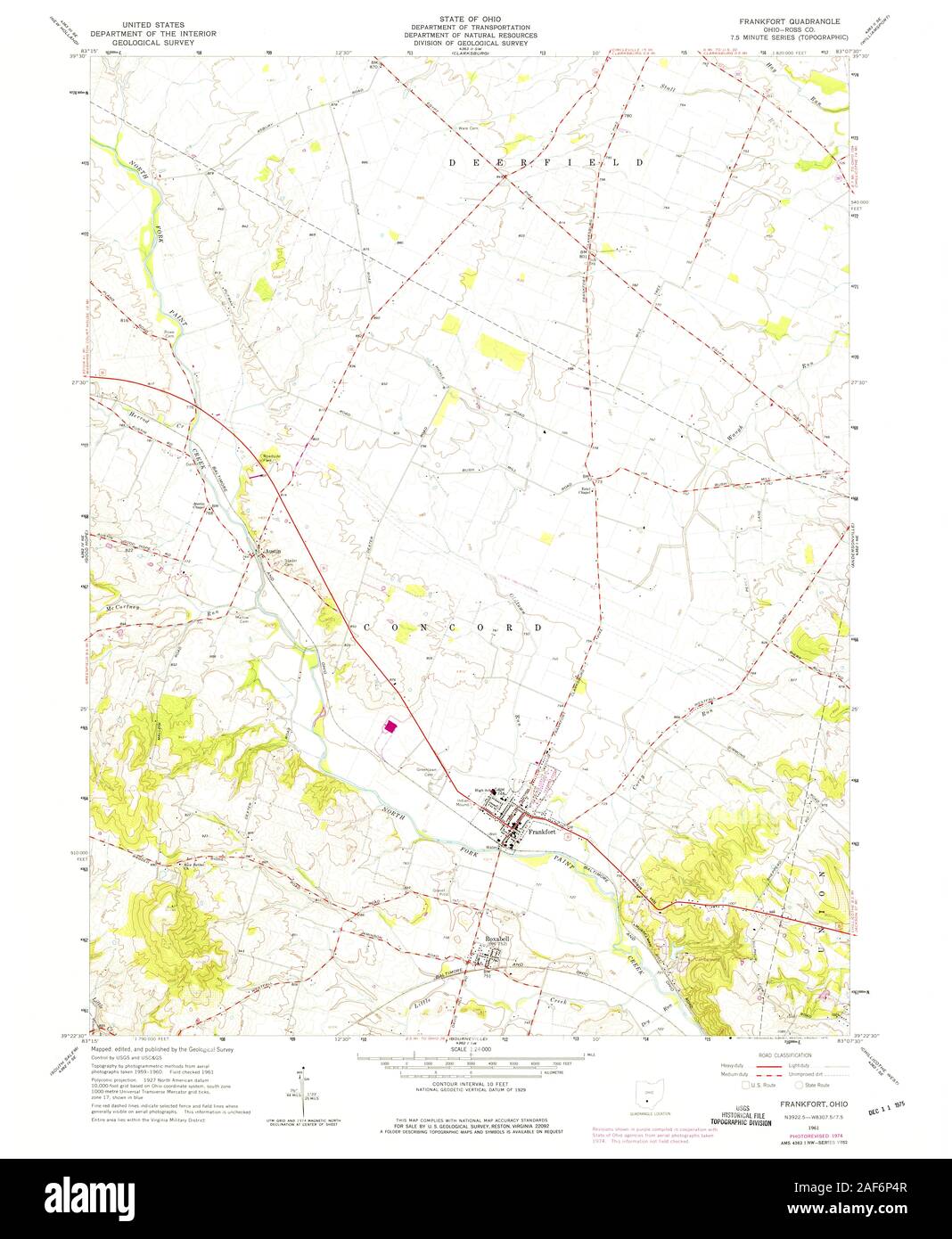 Map of frankfort ohio Cut Out Stock Images & Pictures Alamy