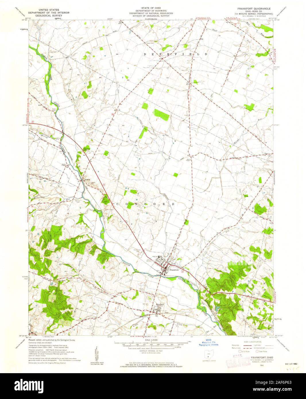 Frankfort ohio map hires stock photography and images Alamy