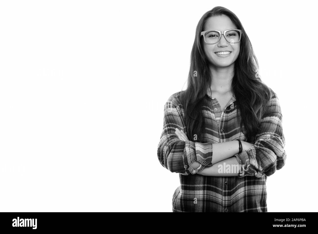 Young attractive smiling mixed race Black and White Stock Photos ...