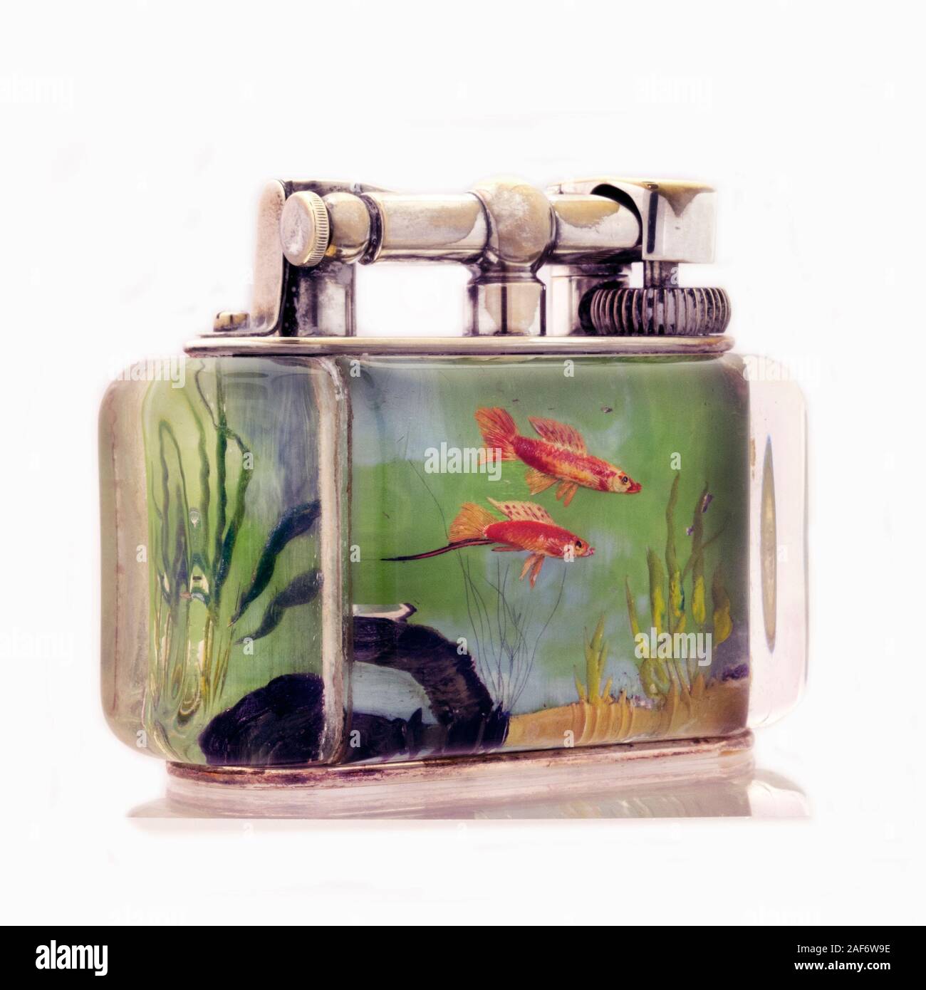 Dunhill Aquarium table lighters Stock Photo