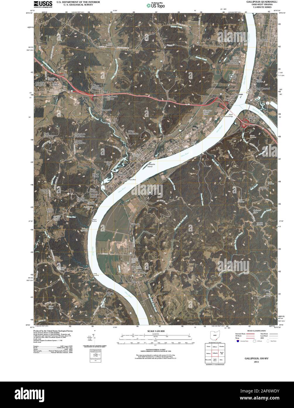 Map of gallipolis ohio Cut Out Stock Images & Pictures Alamy