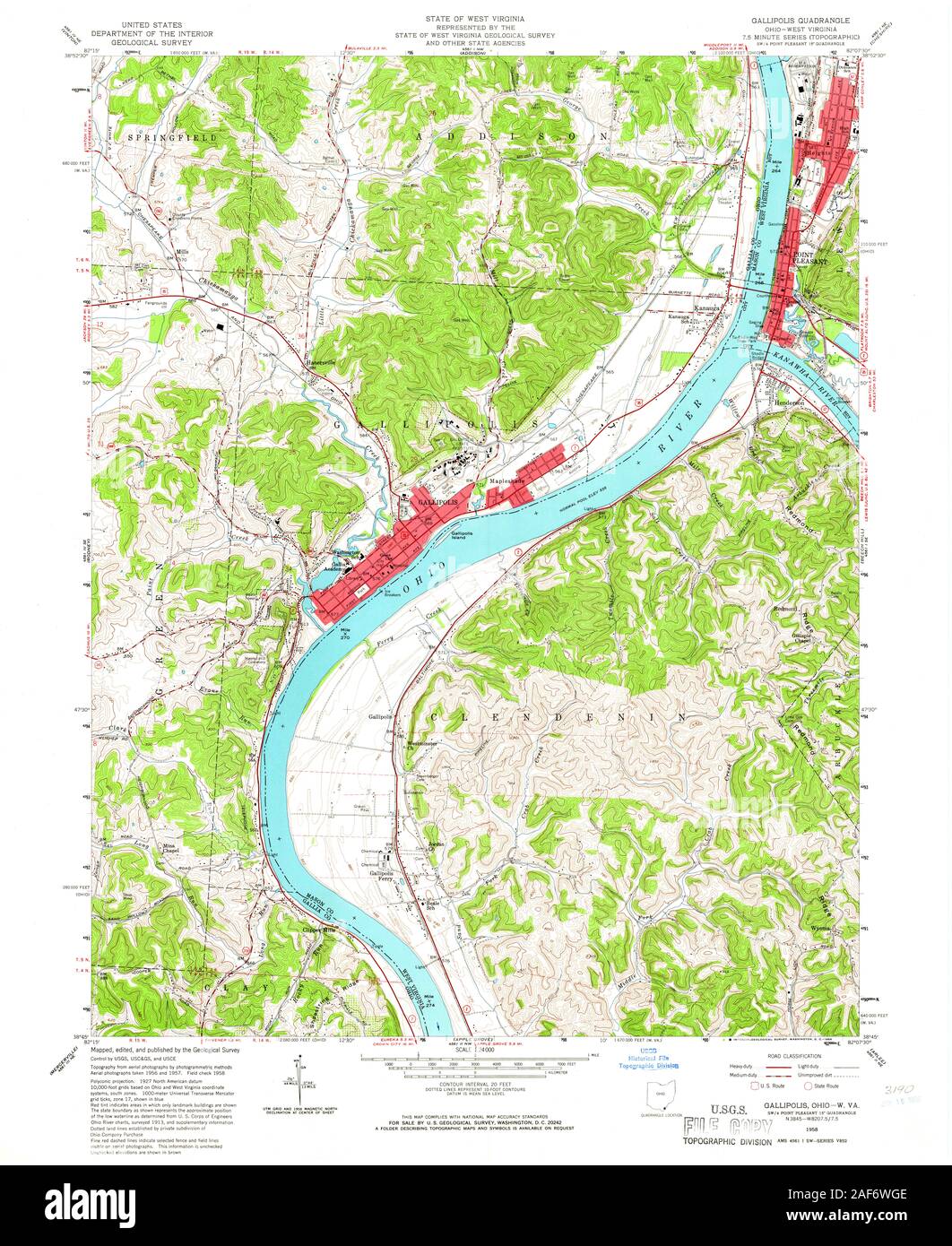 Map of gallipolis ohio Cut Out Stock Images & Pictures Alamy