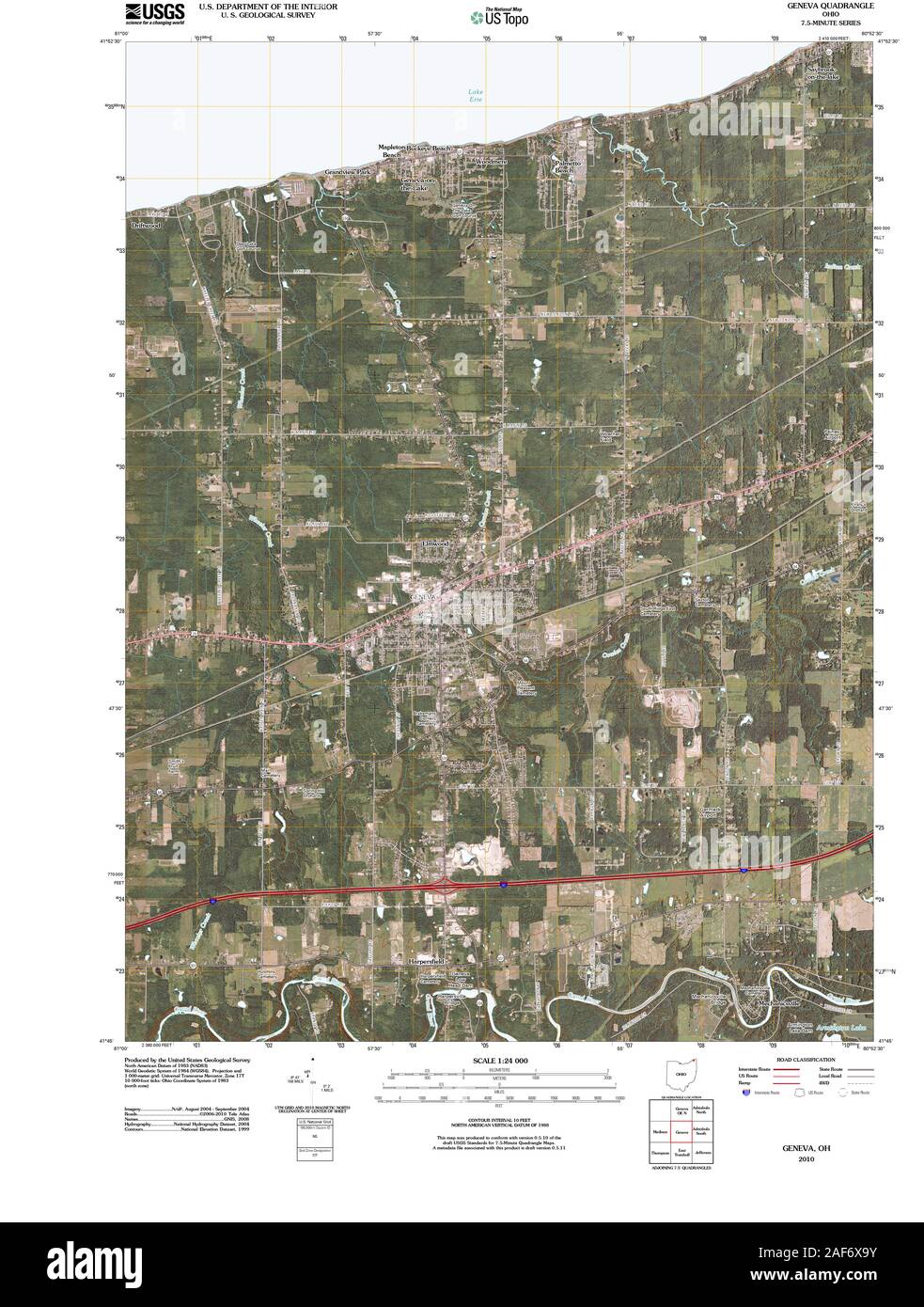 Geneva ohio map Cut Out Stock Images & Pictures Alamy