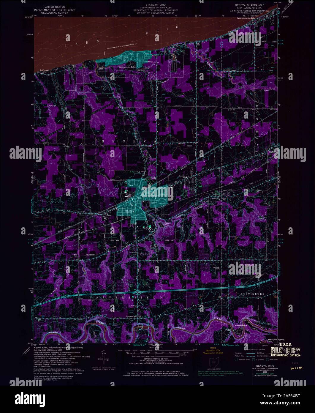 Geneva ohio map hires stock photography and images Alamy