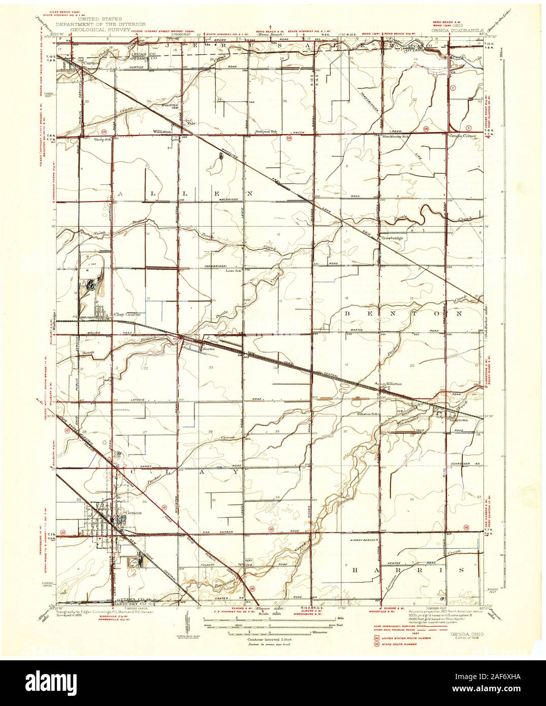 Genoa ohio map hires stock photography and images Alamy