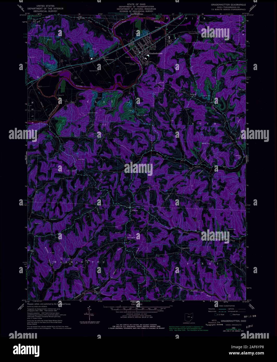 Map of gnadenhutten hires stock photography and images Alamy