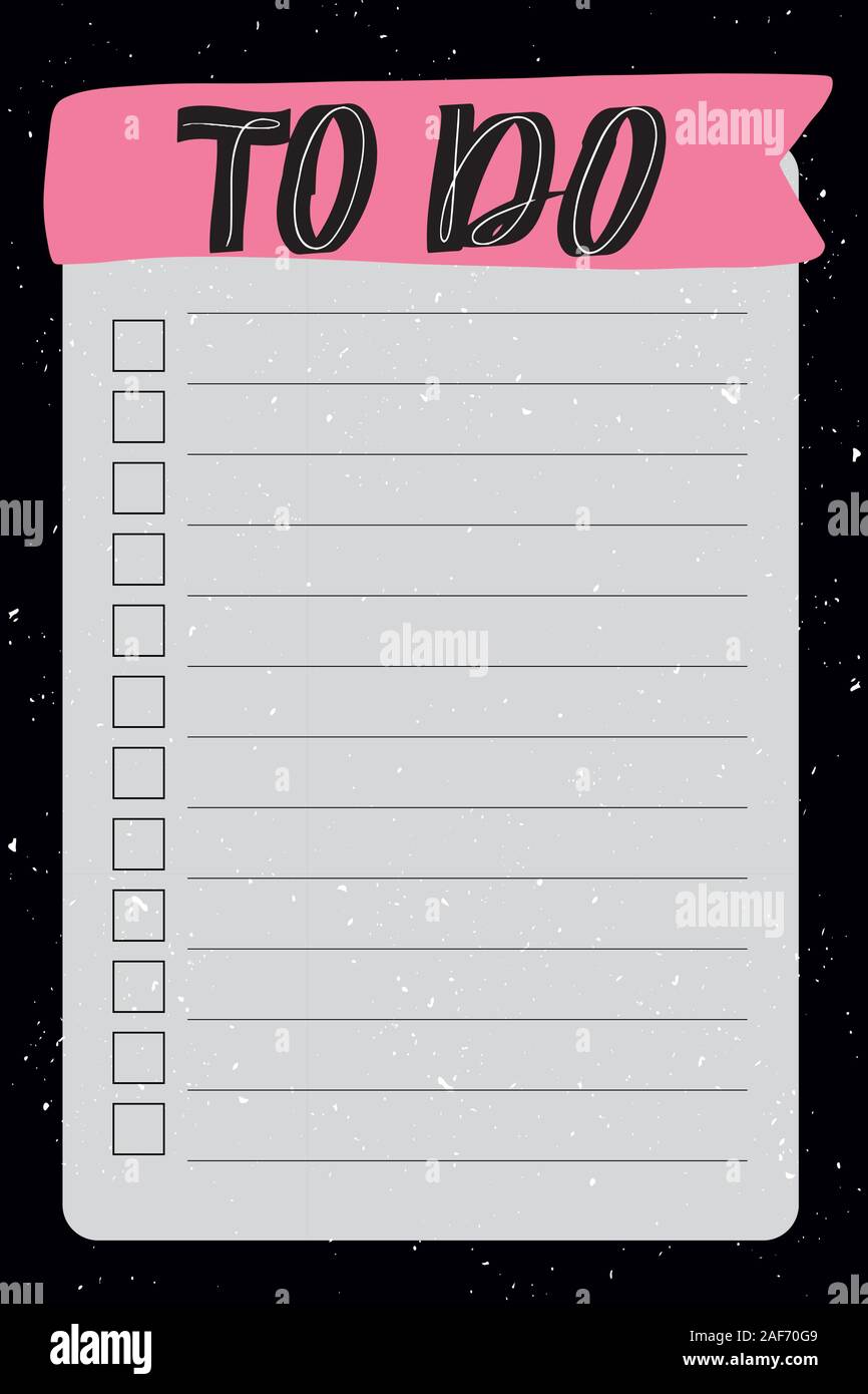 Space style. Template for agenda, planners, check lists Stock Vector