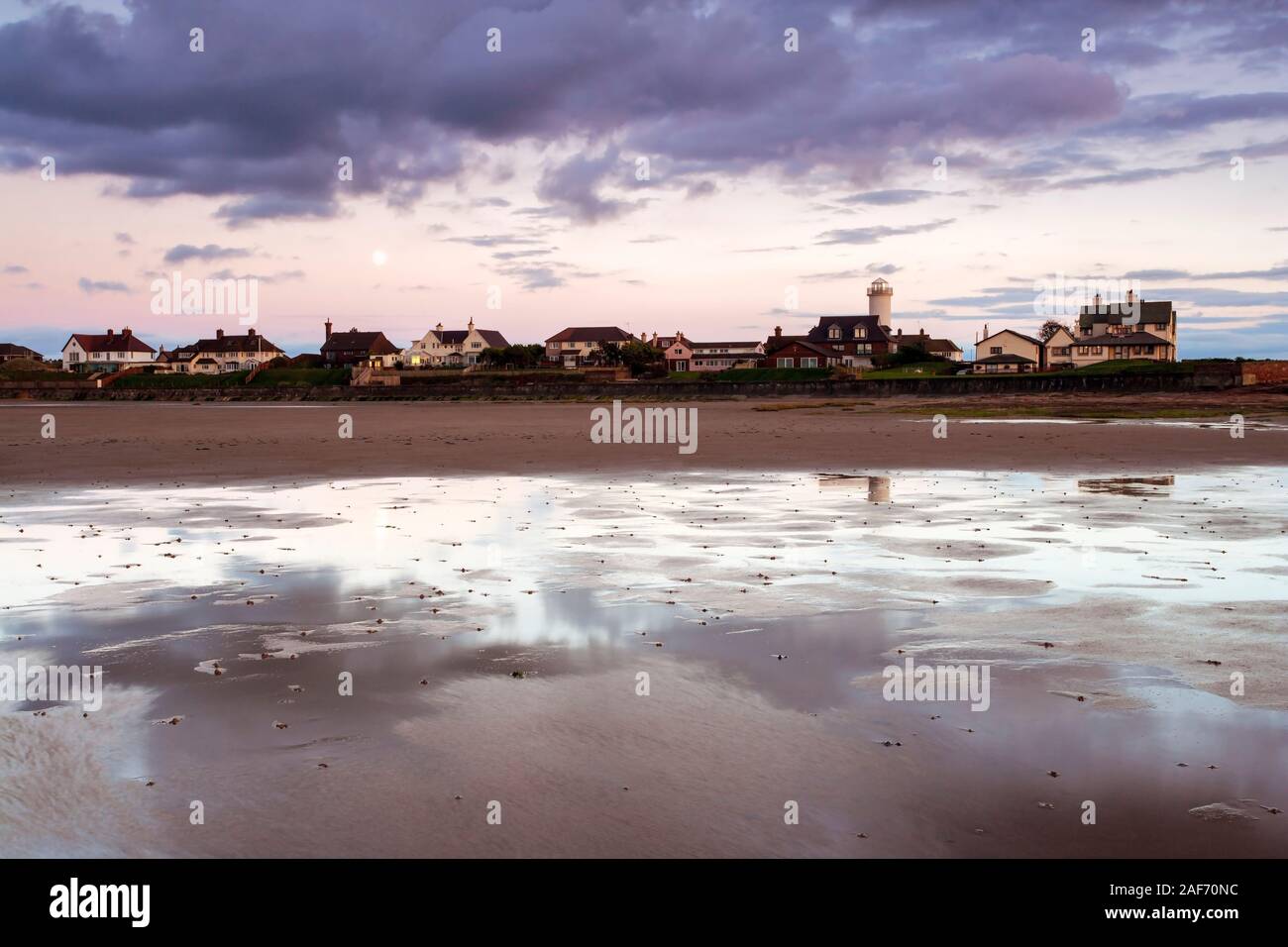 An evening view of West Kirby on the Wirral Peninsula. Stock Photo