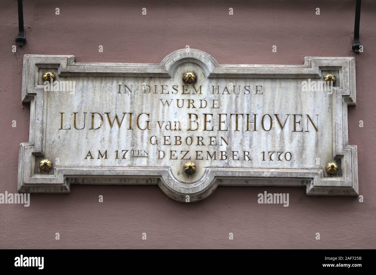 Bonn Germany 13th Dec 2019 A Sign Indicating The Birthplace Of